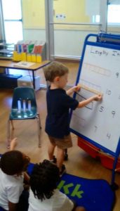 Learning scale measurement at West Cobb daycare