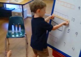 Learning scale measurement at West Cobb daycare
